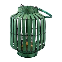 20'' Tropicalia Green Cabana Tiki Bar Votive Candle Holder Lantern