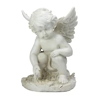 12'' Reaching Cherub Angel Outdoor Patio Garden Statue