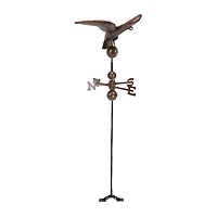 36'' Chocolate Brown Polished Eagle Outdoor Garden Weathervane