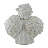 9'' Cherub Angel Wings Bird Feeder Outdoor Garden Statue