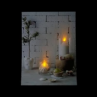 LED Lighted Serene Seaside Spa Decorative Canvas Wall Art 15.75'' x 12''