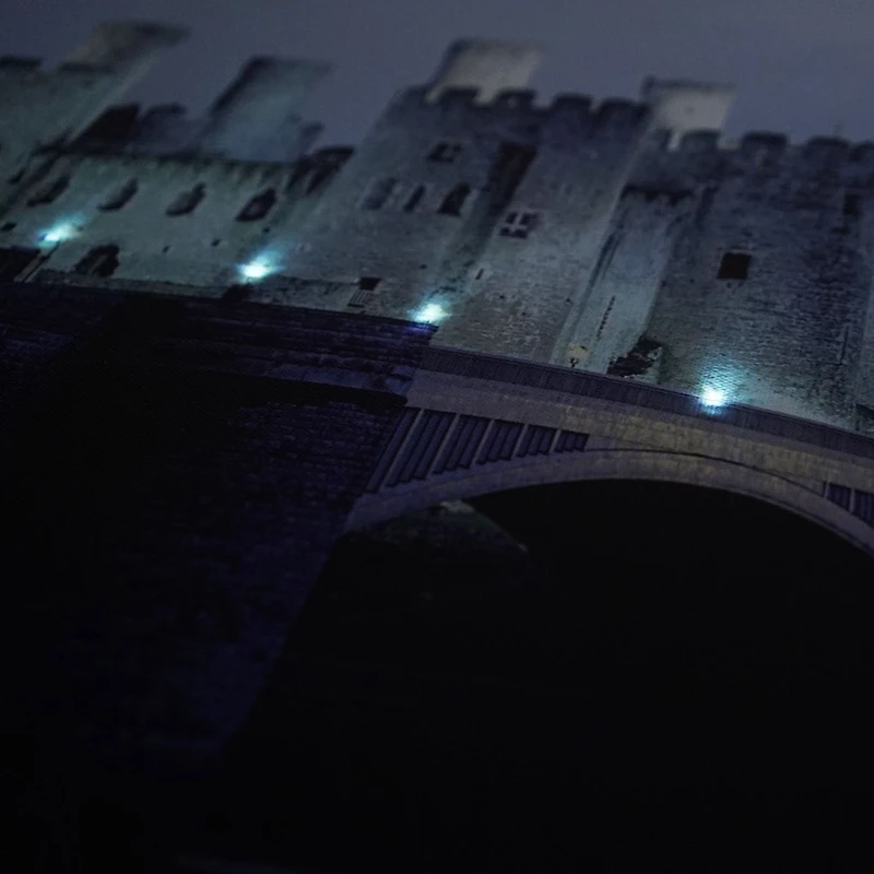 LED Lighted Conwy Castle in Wales Scene Canvas Wall Art 15.75'' x 23.5''