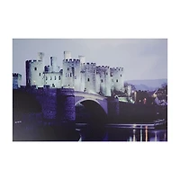 LED Lighted Conwy Castle in Wales Scene Canvas Wall Art 15.75'' x 23.5''