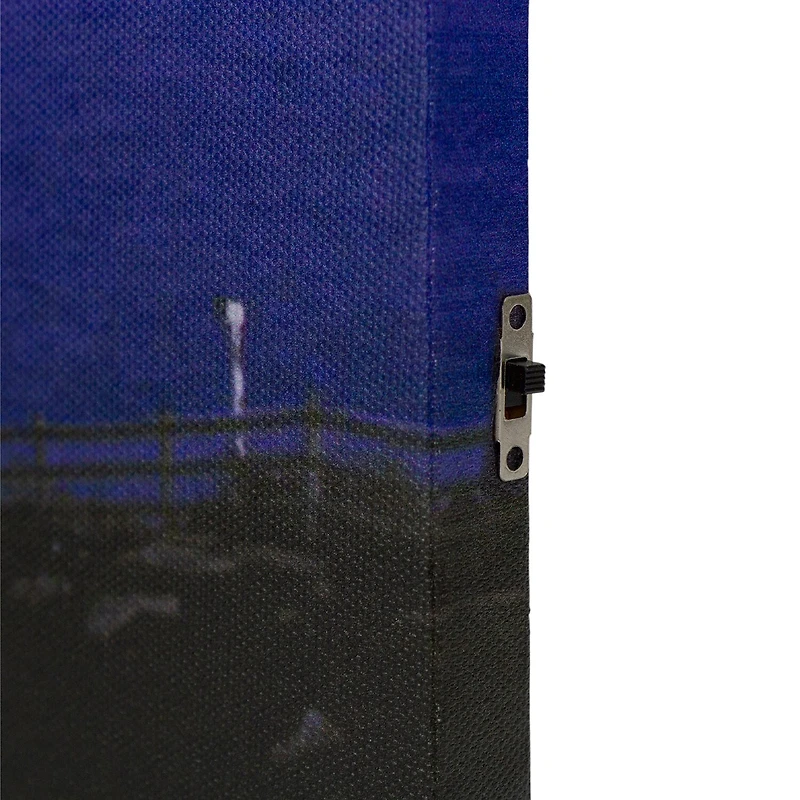 LED Lighted Dusk Lighthouse Seaside Scene Canvas Wall Art 15.75'' x 23.75''