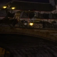 LED Lighted Famous St. Michael's Bridge and Church in Ghent  Belgium Canvas Wall Art 15.75" x 23.5"