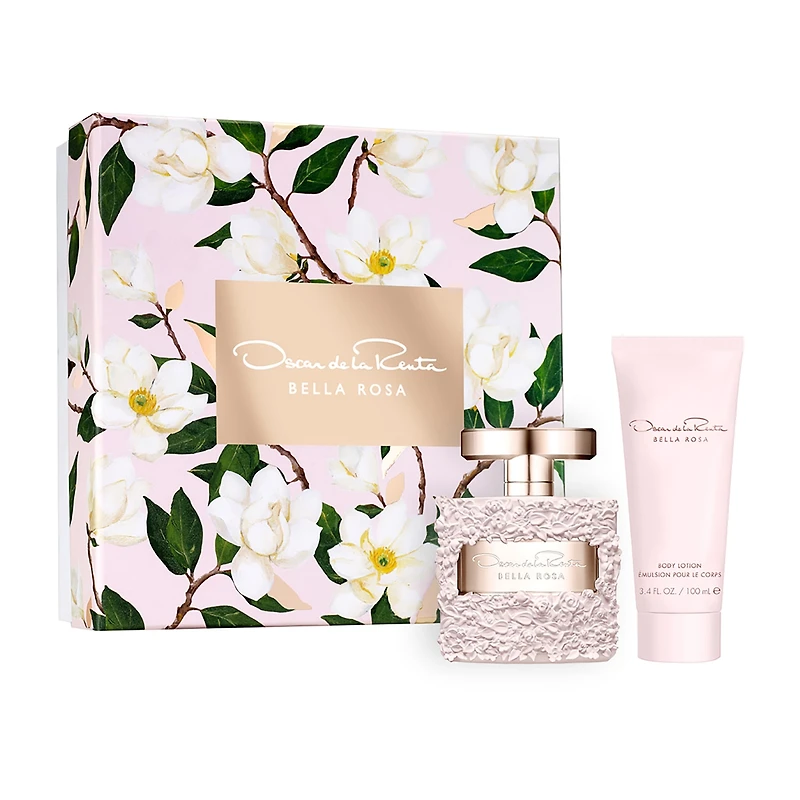 Oscar De La Renta Bella Rosa Eau De Parfum -Pc Gift Set ($167 Value) Perfume Set
