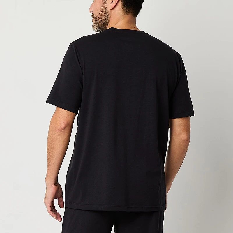 Stafford Mens Crew Neck Short Sleeve Pajama Top