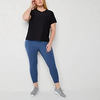 Xersion Womens Performance Crew Neck Short Sleeve Quick Dry Active Plus T-Shirt