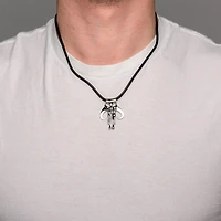 Star Wars® Mandalorian Symbol Mens Stainless Steel Pendant Necklace
