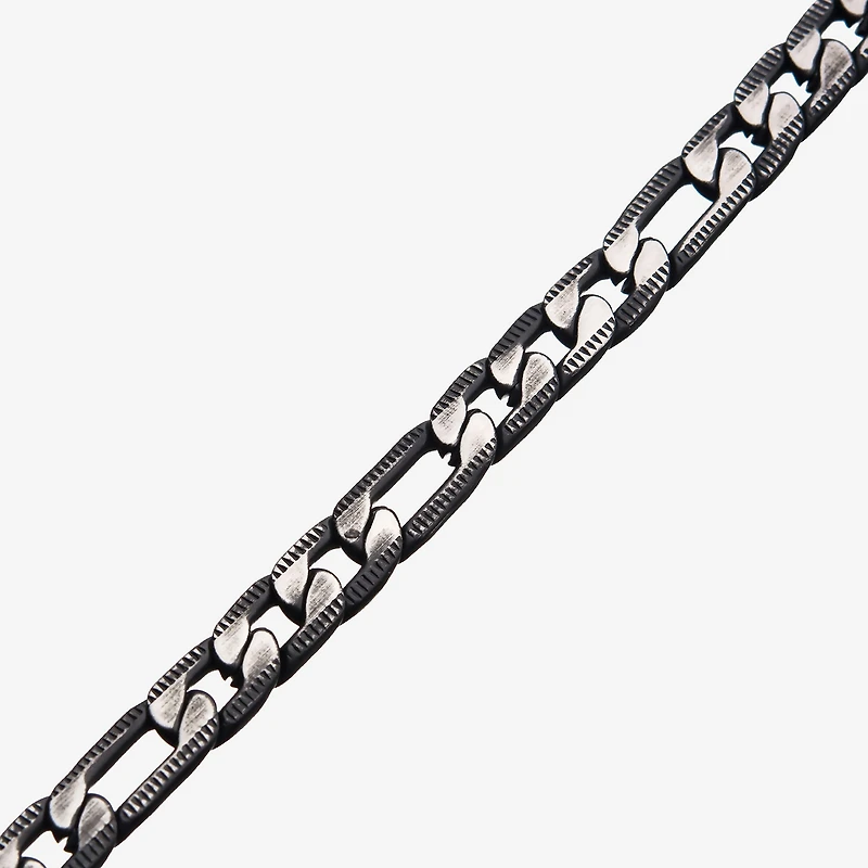 Mens Stainless Steel 22 Inch Figaro Chain Necklace