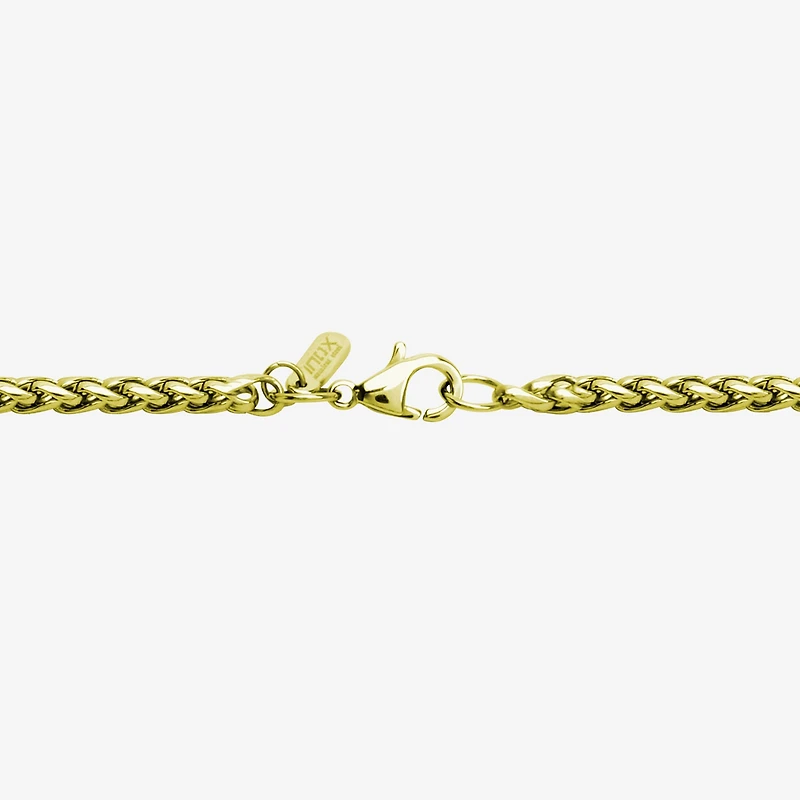 Mens Stainless Steel Hypoallergenic 24 Inch Wheat Chain Necklace