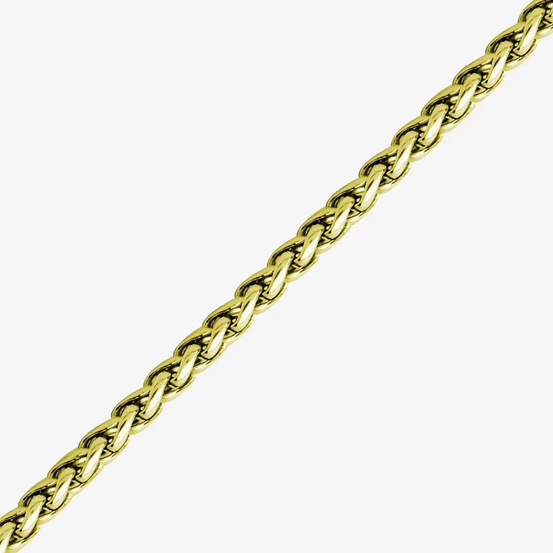 Mens Stainless Steel Hypoallergenic 24 Inch Wheat Chain Necklace
