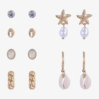 Arizona Womens 6 Pair Earring Set