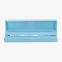 Sparkle Allure Womens Cubic Zirconia 14K Gold Over Brass Round 7.5 Inch Tennis Bracelet