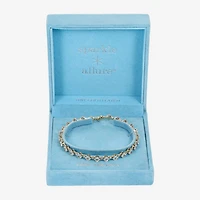 Sparkle Allure Tennis Womens Cubic Zirconia 14K Gold Over Brass Wrap Bracelet