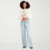 AEROPOSTALE Womens Juniors Crew Neck Long Sleeve Sweatshirt