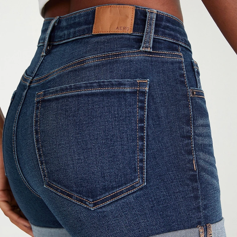 AEROPOSTALE Womens 3" High Rise Juniors Denim Short