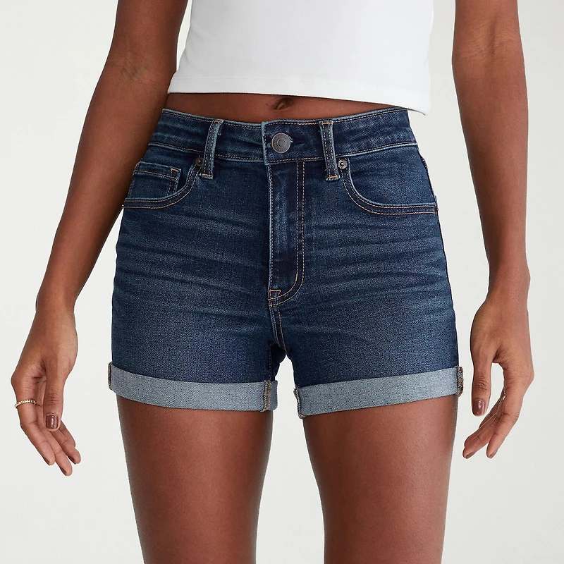 AEROPOSTALE Womens 3" High Rise Juniors Denim Short