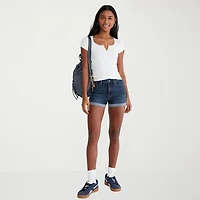 AEROPOSTALE Womens 3" High Rise Juniors Denim Short