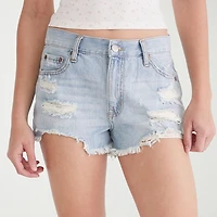 AEROPOSTALE Womens 2 1/4" High Rise Juniors Denim Short