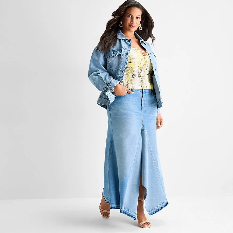 Ashley Graham Womens Plus Lightweight Jacket