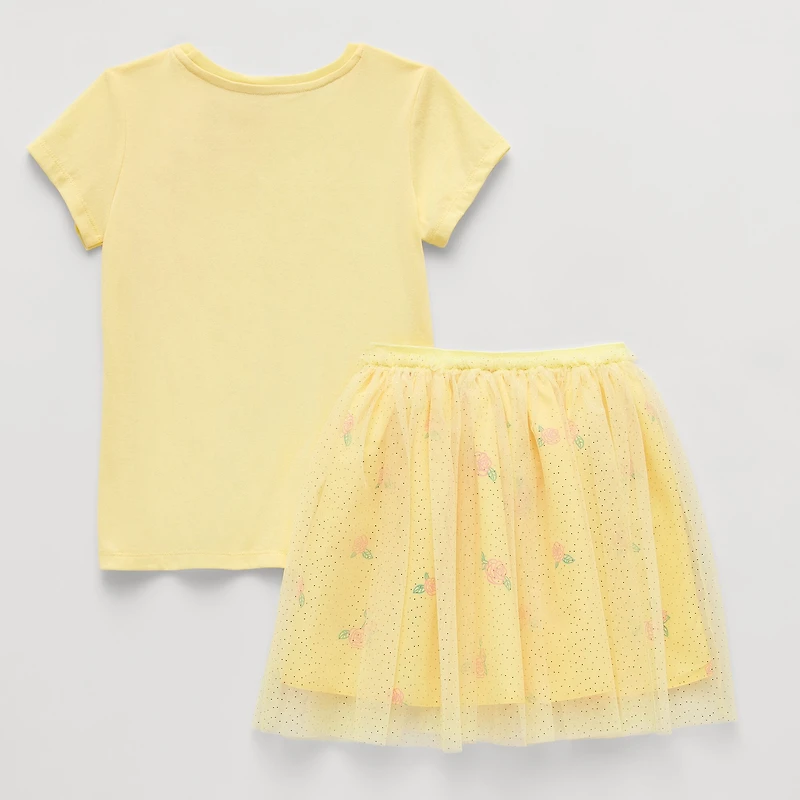 Disney Collection Little & Big Kid Girls 2-pc. Belle Princess Skirt Set