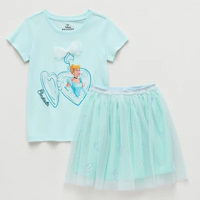 Disney Collection Little & Big Kid Girls 2-pc. Cinderella Princess Skirt Set