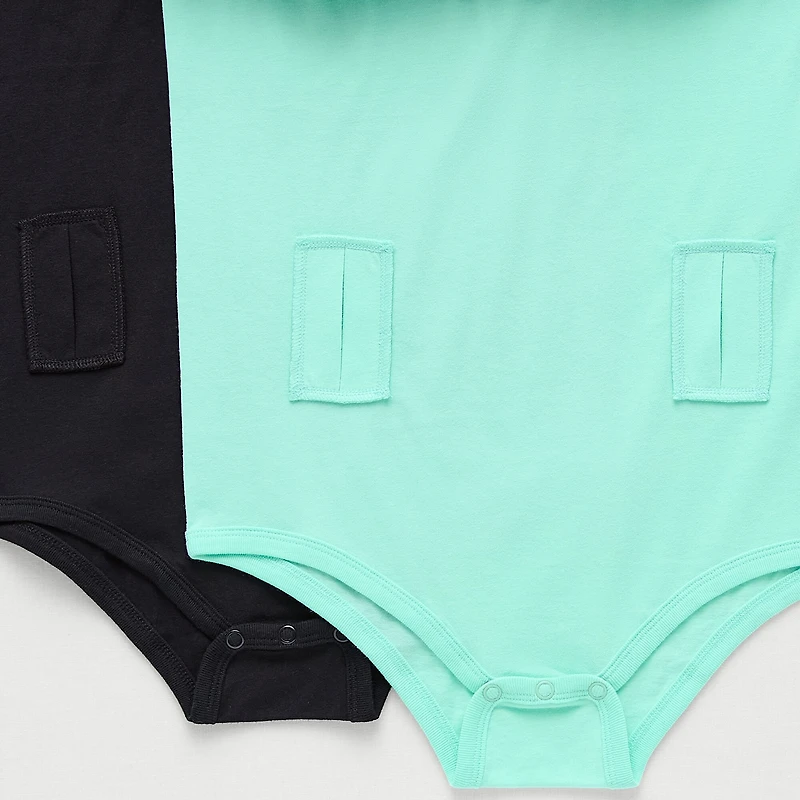 Thereabouts Little & Big Kid Girls Crew Neck Short Sleeve Adaptive 2-pc. Bodysuit