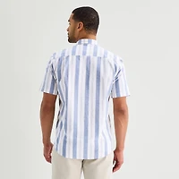 St. John's Bay Oxford Mens Short Sleeve Classic Fit Button-Down Shirt
