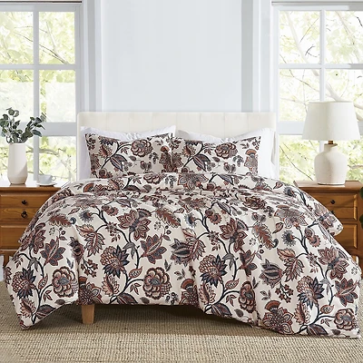 Cannon Chloe Jacobean 3-pc. Easy Care Duvet Cover Set