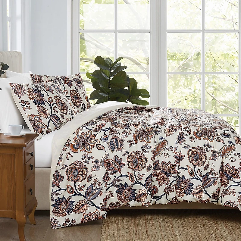 Cannon Chloe Jacobean 3-pc. Easy Care Duvet Cover Set