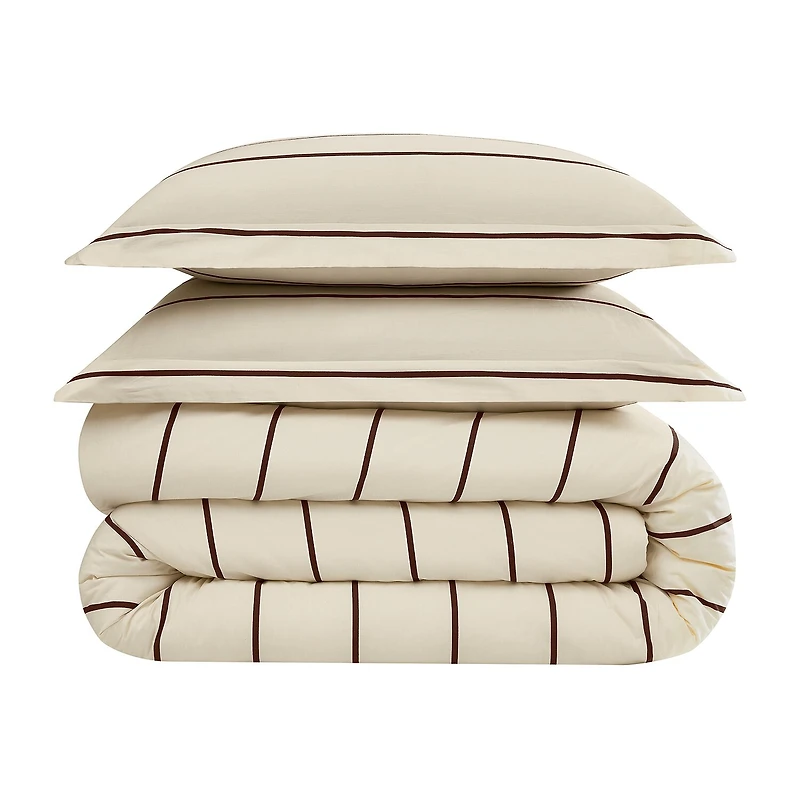 Brooklyn Loom Hayward Stripe 3-pc. Easy Care Duvet Cover Set