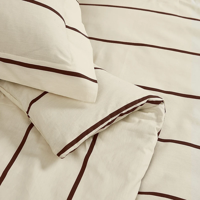 Brooklyn Loom Hayward Stripe 3-pc. Easy Care Duvet Cover Set