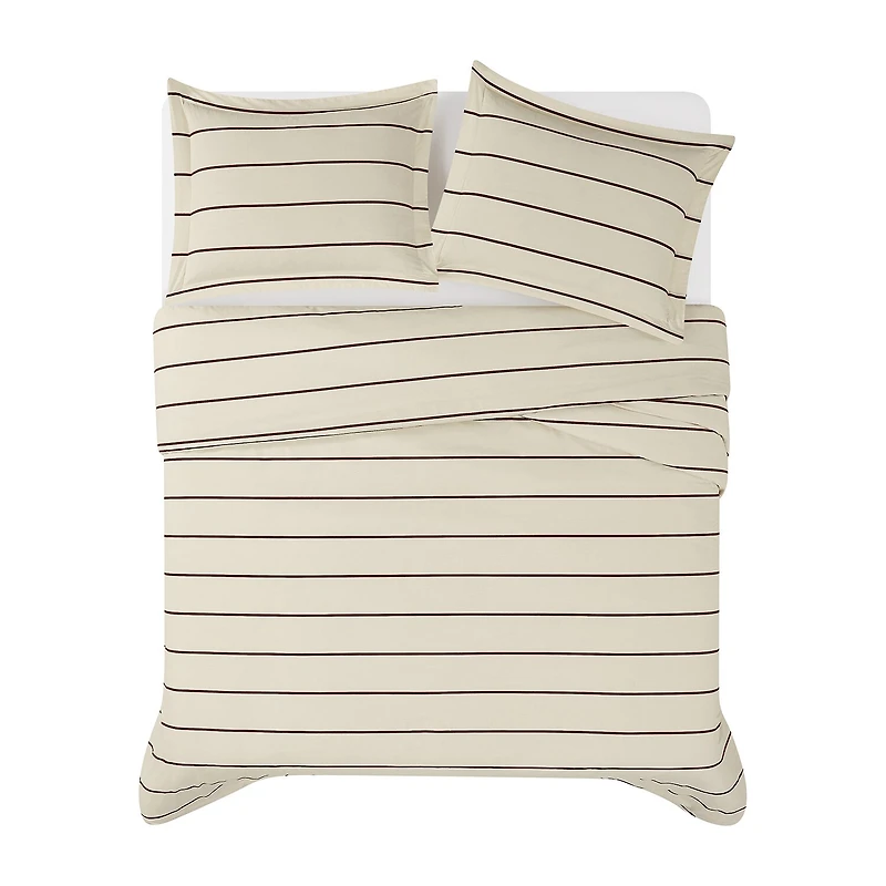 Brooklyn Loom Hayward Stripe 3-pc. Easy Care Duvet Cover Set