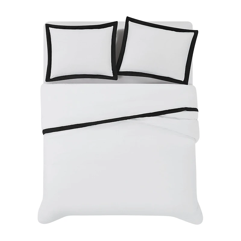 Brooklyn Loom Hotel Border 3-pc. Easy Care Comforter Set