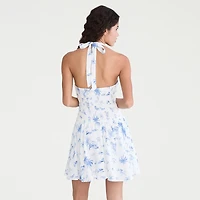 AEROPOSTALE Womens Juniors Halter Neck Sleeveless Sundress