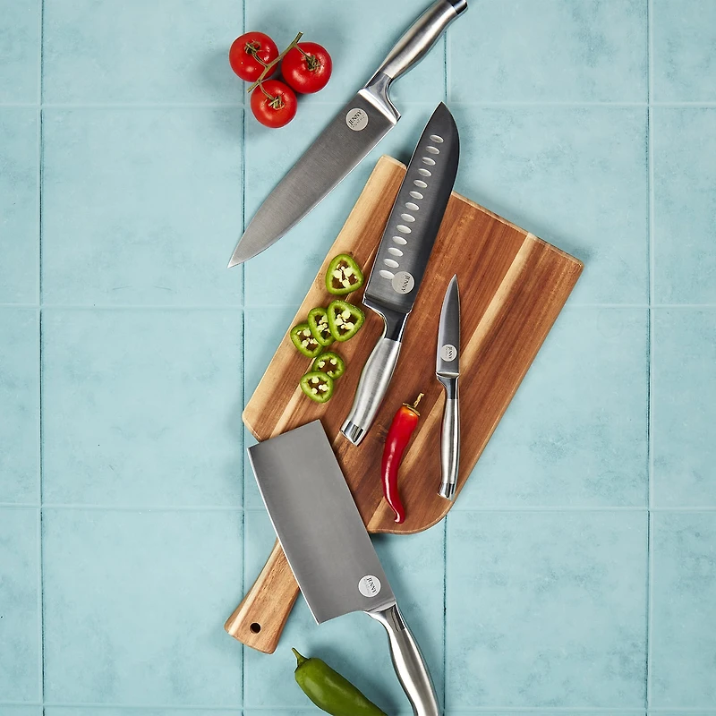 Jenny Martinez Stainless Steel 5-pc. Knife Block Set