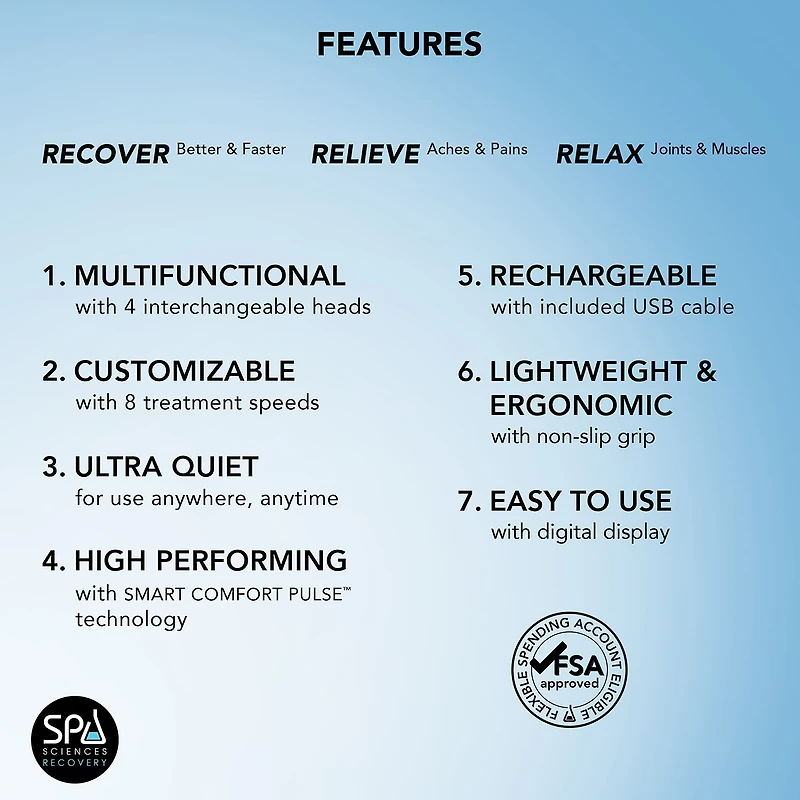 Spa Sciences Recovery Smartgun Massager