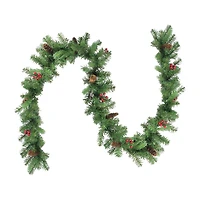 9' x 10'' Noble Fir with Berries Artificial Christmas Garland - Unlit