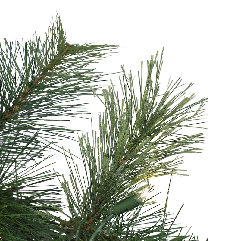 Pre-Lit Ashcroft Cashmere Pine Commercial Artificial Christmas Wreath - 60-Inch  Warm White Lights