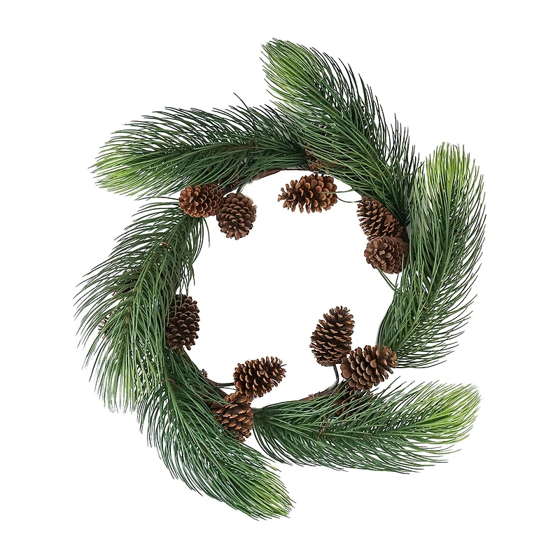 Long Pine Needle Artificial Christmas Wreath - 30-Inch Unlit