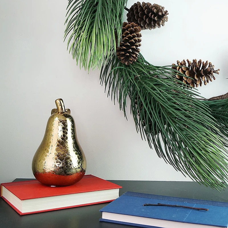 Long Pine Needle Artificial Christmas Wreath - 30-Inch Unlit