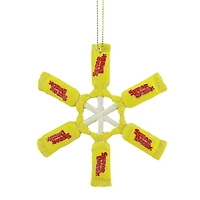 4'' Sugar Daddy Lollipop Snowflake Christmas Ornament