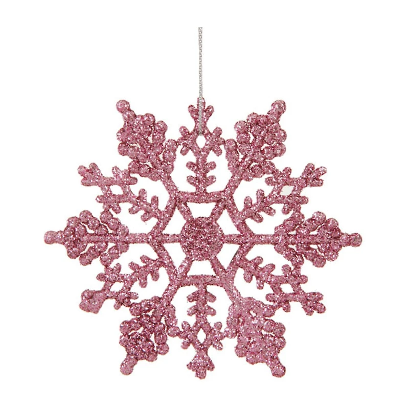 24ct Glitter Snowflake Christmas Ornaments 4