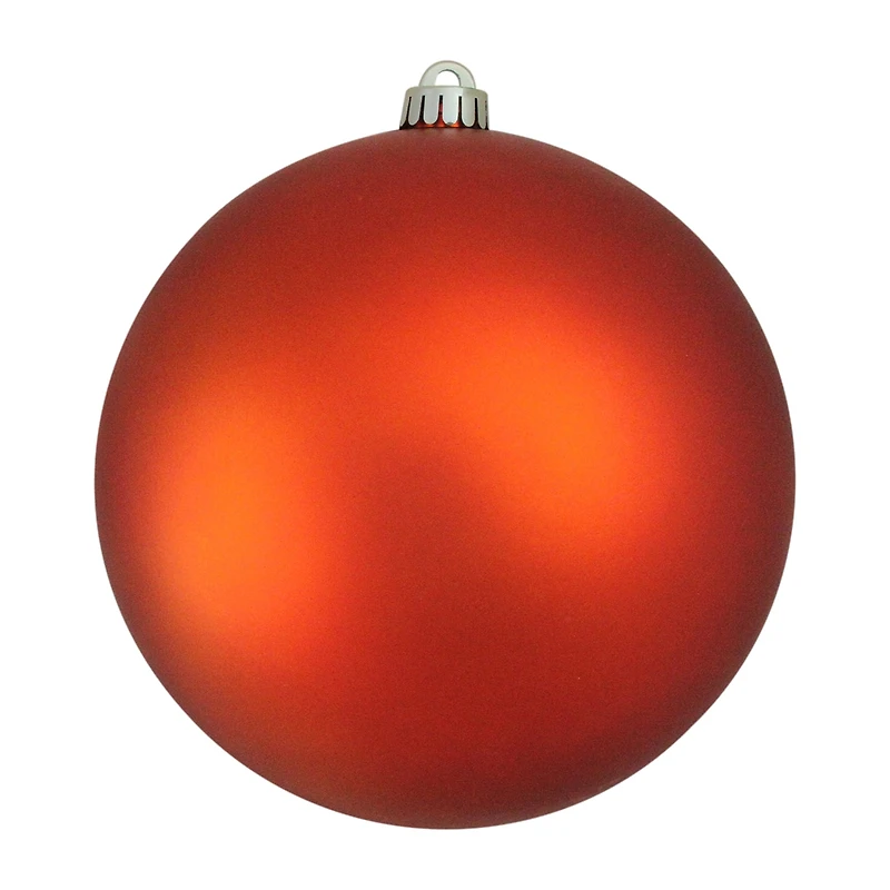 Burnt Orange Matte Shatterproof Christmas Ball Ornament 8'' (200mm)