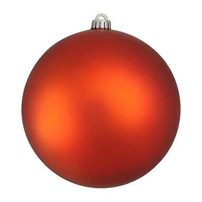 Burnt Orange Matte Shatterproof Christmas Ball Ornament 8'' (200mm)