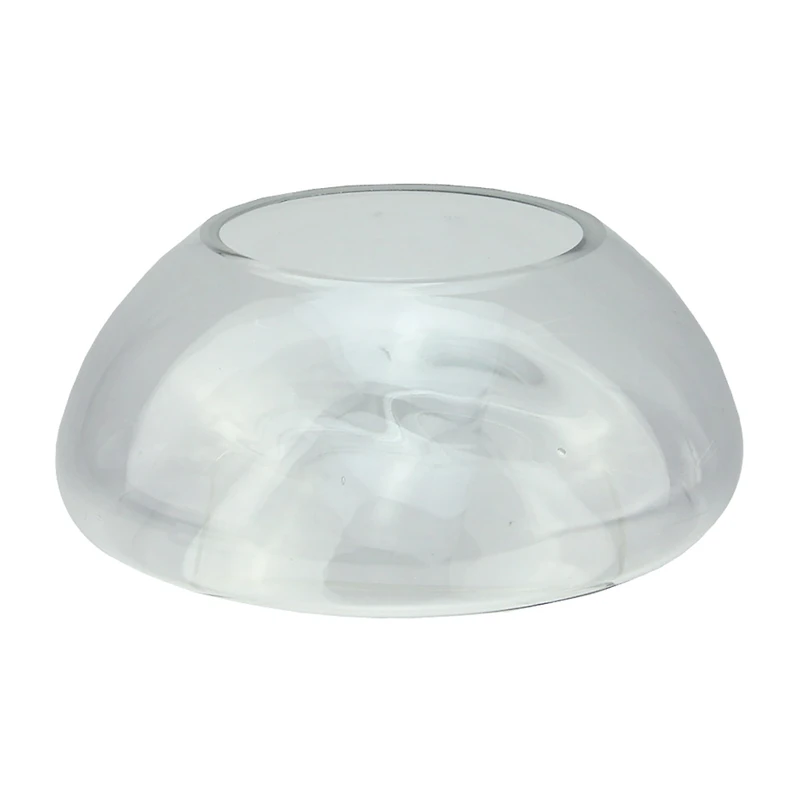 9'' Transparent Glass Pillar Candle Holder with Concave Interior