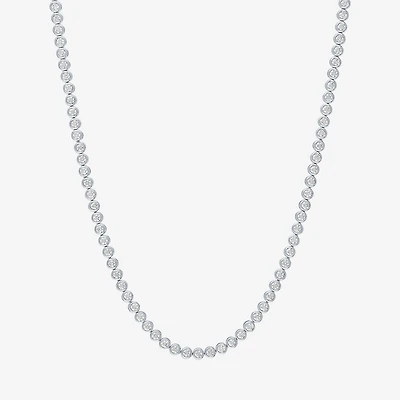 (G-H / Si2-I1) Womens Diamond 14K Gold 17 Inch Tennis Necklace