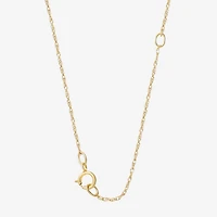"Mom" Womens 10K Tri-Color Gold Heart 18 Inch Pendant Necklace