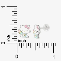 Sterling Silver 9.5mm Hello Kitty Stud Earrings